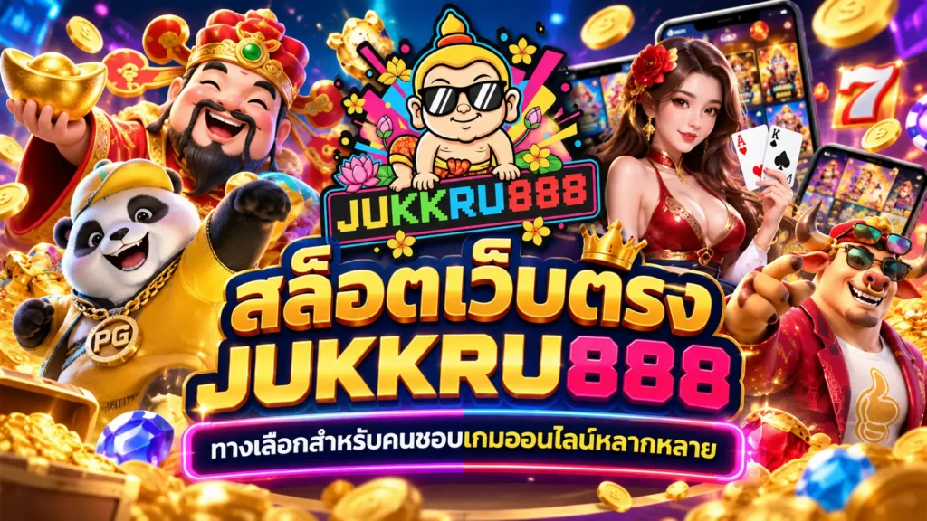สล็อตเว็บตรง JUKKRU888 ทางเลือกสำหรับคนชอบเกมออนไลน์หลากหลาย